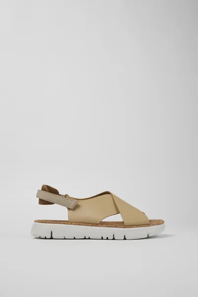 oruga Beige Sandals for Women - Autumn / Winter collection