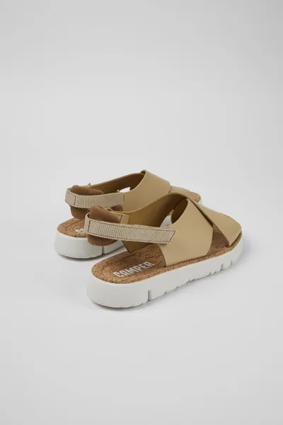 oruga Beige Sandals for Women - Autumn / Winter collection - Image 2