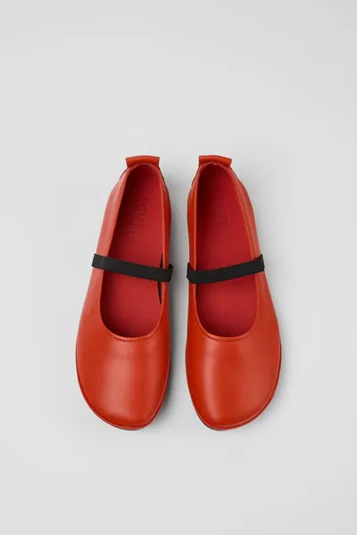 Right Red Ballerinas for Women - Autumn / Winter collection - Image 3
