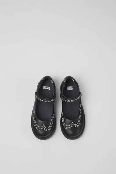 Twins Black Ballerinas for Kids - Autumn / Winter collection - Image 3